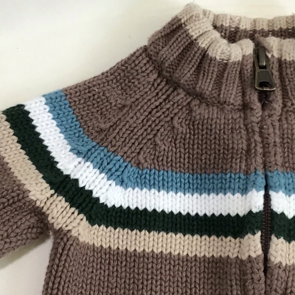 COPY - Old navy baby boy 0-3 months brown zip up sweater